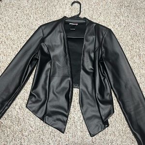 Womens body central leather blouse